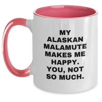 Load image into Gallery viewer, Funny Alaskan Malamute Dog Gifts for Birthday - Two Tone Coffee Mug from Friends - Main