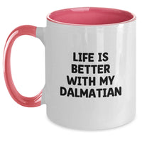Load image into Gallery viewer, Gifts from Friends and Family for Dalmatian Dog Lovers - Funny Quote Two Tone Coffee Mug, Birthday Unique Gifts - Main