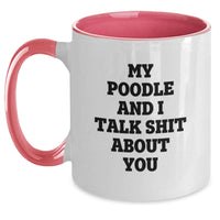Load image into Gallery viewer, Poodle Dog Lovers Funny Two Tone Coffee Mug Gifts for Men from Friends, Cute Quote for Birthday Unique Gifts - Main
