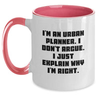 Load image into Gallery viewer, Urban Planner Gifts from Friends - Funny Quote Two Tone Coffee Mug, Perfect for Graduation, 11oz Ceramic, Microwave and Dishwasher Safe - Main
