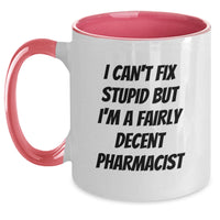 Load image into Gallery viewer, Funny Pharmacist Gifts from Men to Women on Valentine's Two Tone Coffee Mug - Main