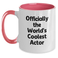 Load image into Gallery viewer, Funny Actor Gifts, Gifts from Friends to Actor, Two Tone Coffee Mug for Actor, Officially The World's Coolest Actor Quote - Main