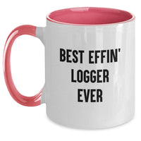 Load image into Gallery viewer, Funny Logger Two Tone Coffee Mug Gifts from Men to Friends for Birthday - Main