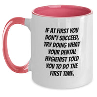 Load image into Gallery viewer, Funny Dental Hygienist Gifts for Men, Two Tone Coffee Mug with Encouragement Quote, Gifts from Family - Main