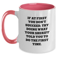 Load image into Gallery viewer, Funny Sheriff Gifts from Men to Sheriff for Father's Day Unique Two Tone Coffee Mugs - Main