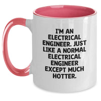 Load image into Gallery viewer, Electrical Engineer Gifts, Funny Two Tone Coffee Mug for Graduation, Gifts from Friends, Gifts for Him - Black and White, Red and White, Navy and White, Pink and White Options - Main

