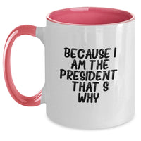 Load image into Gallery viewer, Funny Two Tone President Coffee Mugs Gifts for President from Friends - Black and White - Main
