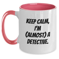 Load image into Gallery viewer, Birthday Gift Detective Two Tone Coffee Mug for Her Present - Main