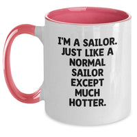 Load image into Gallery viewer, Sailor Humor Gifts for Men from Friends, Funny Two Tone Coffee Mug for Graduation - Main
