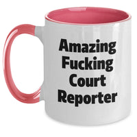 Load image into Gallery viewer, Funny Court Reporter Gifts from Friends for Court Reporters, Amazing Two Tone Coffee Mug for Graduation Unique Celebration - Main