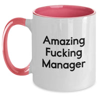 Load image into Gallery viewer, Manager Keepsake Two Tone Coffee Mug for Him Birthday Gift Black &amp; White - Main