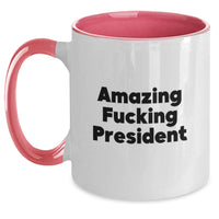 Load image into Gallery viewer, Funny President Gifts from Friends for President&#39;s Birthday Unique Two Tone Coffee Mug - Main

