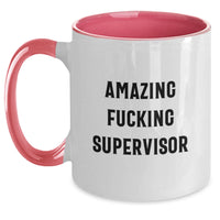 Load image into Gallery viewer, Supervisor Keepsake Two Tone Coffee Mug for Him Birthday Gift Black &amp; - Main