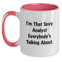 Load image into Gallery viewer, Analyst Keepsake Mug for Him Birthday Gift – Black &amp; White Ceramic 11oz - Main