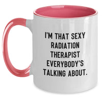 Load image into Gallery viewer, Radiation Therapist Keepsake Two Tone Mug for Him Birthday Gift Red - Main