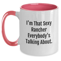 Load image into Gallery viewer, Rancher Keepsake Two Tone Coffee Mug for Him Birthday Gift Black &amp; White - Main