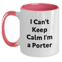 Load image into Gallery viewer, Funny Graduation Gifts for Porter - I'm A Porter Coffee Mug, Two Tone Design, Gifts from Friends for Porter - Main