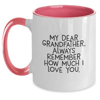 Load image into Gallery viewer, Funny Grandfather Gifts Ideas, Two Tone Coffee Mug, My Dear Grandfather, Gift for Grandfather from Family, Christmas Unique Gifts for Him - Main
