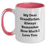 Load image into Gallery viewer, Grandfather Enthusiasts Gifts from Men to Grandfather - Funny Two Tone Coffee Mug - Christmas Unique Gifts for Him - Main
