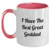 Load image into Gallery viewer, Funny Goddad Gifts, Inspirational Two Tone Coffee Mugs, I Have The Best Great Goddad Quotes for Graduation, Gifts from Men to Goddad, Unique Goddad Mugs, Funny Goddad Humor - Main

