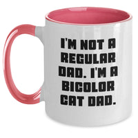 Load image into Gallery viewer, Funny Bicolor Cat Dad Humor Two Tone Coffee Mug Gifts from Men to Family - Main
