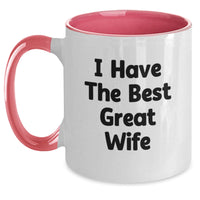 Load image into Gallery viewer, Funny Wife Gifts from Husband - I Have The Best Great Wife Two Tone Coffee Mug, Birthday Unique Presents for Her - Main
