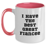 Load image into Gallery viewer, Funny Fiancee Gifts from Friends - I Have The Best Great Fiancee Two Tone Coffee Mugs for Birthday - Main
