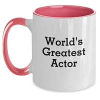 Load image into Gallery viewer, Funny Actor Gifts: &#39;World&#39;s Greatest&#39; Two Tone Coffee Mug for Birthday - Gifts from Friends to Actor - Main
