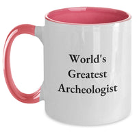 Load image into Gallery viewer, Funny Archeologist Gifts for Men from Friends and Family, World&#39;s Greatest Two Tone Coffee Mug for Christmas Unique Presents - Main
