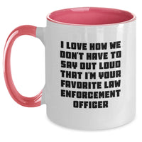 Load image into Gallery viewer, Funny Law Enforcement Officer Gifts from Men to Family, Funny Two Tone Coffee Mug for Law Enforcement Officer Graduation Unique Gifts - Main
