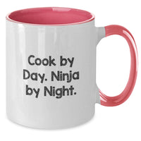 Load image into Gallery viewer, Funny Cooking Inspiration Gifts, Two Tone Coffee Mug, Cook By Day. Ninja By Night. for Graduation Unique Gifts from Friends - Additional