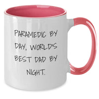 Load image into Gallery viewer, Funny Rescue Worker Gifts from Men to Rescue Worker - Rescue Worker Two Tone Coffee Mug, Rescue Worker By Day World's Best Dad By Night Valentine's Unique - Additional