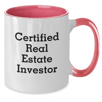 Load image into Gallery viewer, Funny Real Estate Investor Gifts, Graduation Unique Gifts from Family to Real Estate Investors, Two Tone Coffee Mug with Inspirational Quote - Additional
