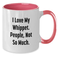 Load image into Gallery viewer, Funny Whippet Dog Lover Gifts for Men, Women, Friends, and Family - Unique Birthday Two Tone Coffee Mug - Additional