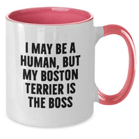 Load image into Gallery viewer, Boston Terrier Dog Gifts from Men, Women, Friends, Coworkers, Family - Funny Two Tone Coffee Mug for Boston Terrier Dog Lovers Birthday Unique Gifts - Additional