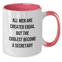 Load image into Gallery viewer, Funny Secretary Humor Gifts for Men - Quirky Quote Two Tone Coffee Mug, Gifts from Men, Unique Graduation Gifts for Secretary - Additional

