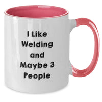 Load image into Gallery viewer, Funny Welding Quotes Gifts from Friends to Coworkers Funny Two Tone Coffee Mug for Welding Enthusiasts Christmas Unique Gifts - Additional
