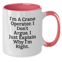 Load image into Gallery viewer, Funny Quote for Crane Operators, Valentine's Unique Gifts from Men, Friends, Family, Valentine's Coffee Mug for Crane Operator - Additional