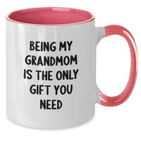 Load image into Gallery viewer, Funny Grandmom Gifts from Family for Grandmom - Two Tone Coffee Mug Being My Grandmom Is The Only Gift You Need - Christmas Unique - Additional
