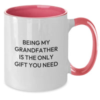 Load image into Gallery viewer, Funny Grandfather Gifts from Family - Being My Grandfather Is The Only Gift You Need, Grandfather Coffee Mug, Valentine's Unique Gifts - Additional