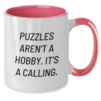 Load image into Gallery viewer, Funny Puzzle Enthusiasts Gifts from Men to Women on Mother's Day Unique Two Tone Coffee Mugs for Puzzles Lovers, Black and White - Additional