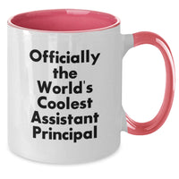 Load image into Gallery viewer, Funny Assistant Principal Gifts - Birthday Unique Gifts from Friends to Assistant Principal, World's Coolest Assistant Principal Two Tone Coffee Mug, Birthday Presents for Men - Additional