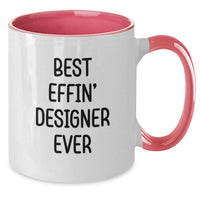 Load image into Gallery viewer, Funny Designer Two Tone Coffee Mugs Gifts from Friends to Best Effin' Designer Ever Graduation Unique - Additional