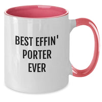 Load image into Gallery viewer, Funny Porter Birthday Two Tone Coffee Mugs Gifts for Him from Friends - Additional