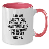 Load image into Gallery viewer, Funny Electrical Engineer Two Tone Coffee Mugs Gifts from Friends for Men Women Coworkers Family - Mother's Day Unique Gift Ideas - Additional