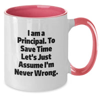 Load image into Gallery viewer, Funny Principal Gifts from Men Valentine's Unique Gifts for Principal Two Tone Coffee Mugs - Additional
