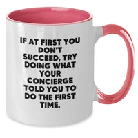 Load image into Gallery viewer, Funny Concierge Gifts from Friends - Two Tone Coffee Mug for Concierge on Father's Day - Additional