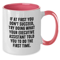 Load image into Gallery viewer, Smart Executive Assistant Gifts from Friends, Funny Two Tone Coffee Mugs for Father's Day, Inspirational Quote, 11oz Ceramic Mug - Additional