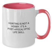 Load image into Gallery viewer, Funny Hunting Themed Two Tone Coffee Mug Gifts from Mom Dad Friends for Hunting Enthusiasts on Father's Day - Hunting Is Not A Hobby, It's A Life Skill - Additional