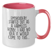 Load image into Gallery viewer, Gifts from Friends for Embroidery Lovers, Funny Two Tone Coffee Mug for Birthday Unique Gifts - Additional